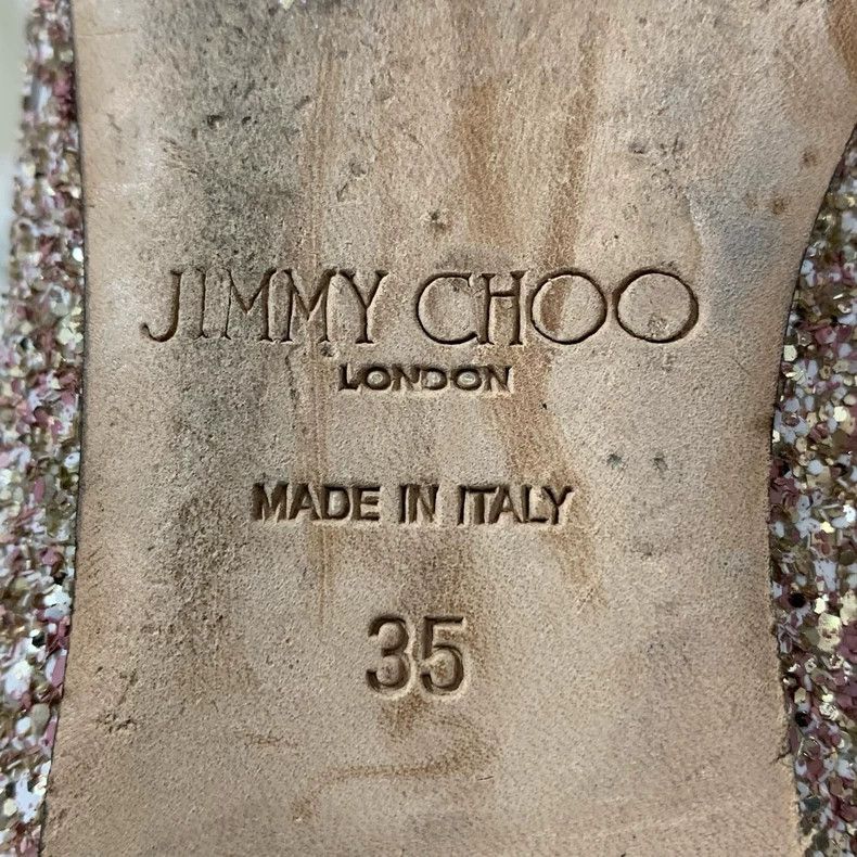 Jimmy Choo Jimmy Choo Glitter Flats with Bow Detail Size US 5 / IT 35 - 8 Thumbnail
