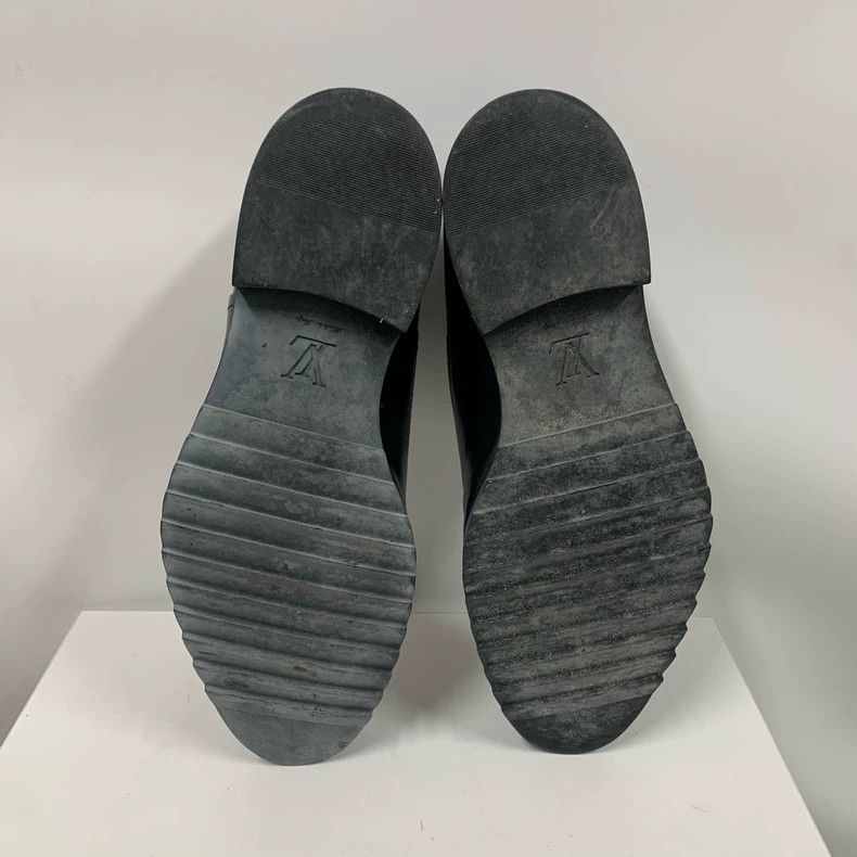 Louis Vuitton Classic Black LV Loafers with Blue Detailing Size US 9 / IT 39 - 7 Thumbnail