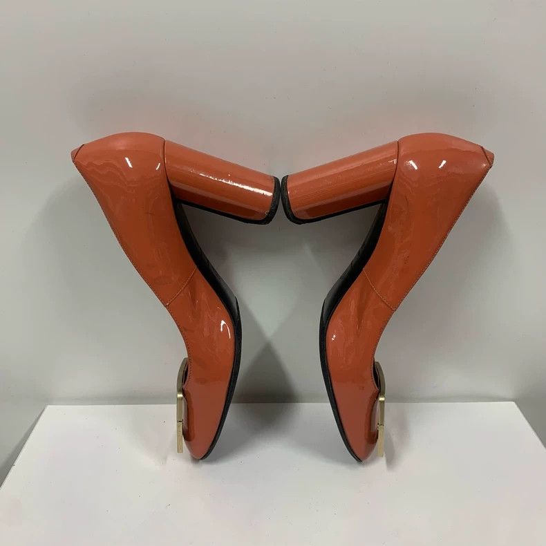 Roger Vivier Roger Vivier Orange Patent Heels Size 35 Size US 5 / IT 35 - 5 Thumbnail