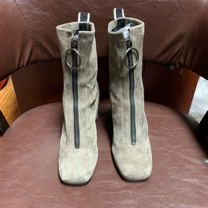 Jimmy Choo Elevated Suede Ankle High Heels Size US 6 / IT 36 - 3 Thumbnail