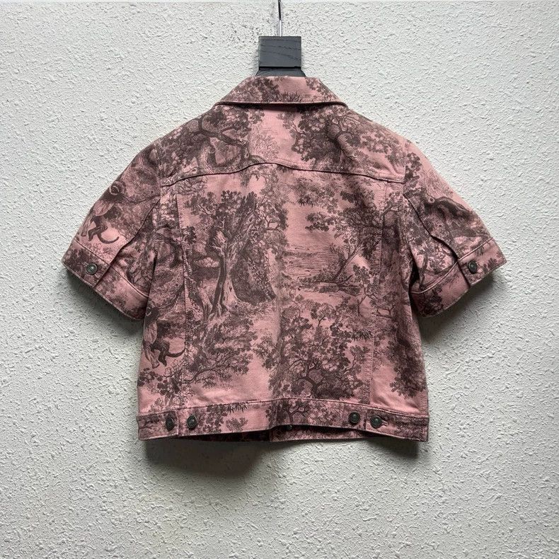 Dior Dior Short Sleeve Denim Jacket with Animal Print Size M / US 6-8 / IT 42-44 - 2 Thumbnail