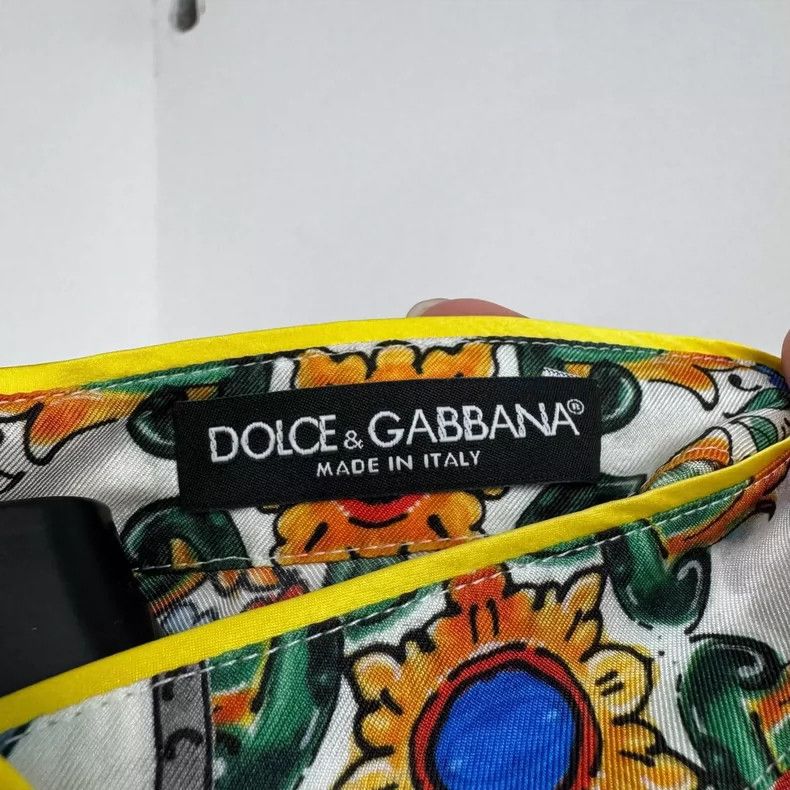 Dolce & Gabbana Dolce Gabbana Silk Jumpsuit Dress in Colorful Print Size 42" / US 20 - 5 Thumbnail