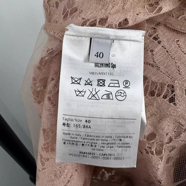 Valentino Valentino Classic Pink Lace Long Skirt Size M / US 6-8 / IT 42-44 - 6 Thumbnail