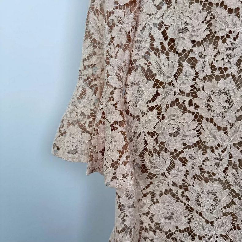 Valentino Valentino Classic Pink Lace Long Skirt Size M / US 6-8 / IT 42-44 - 8 Thumbnail