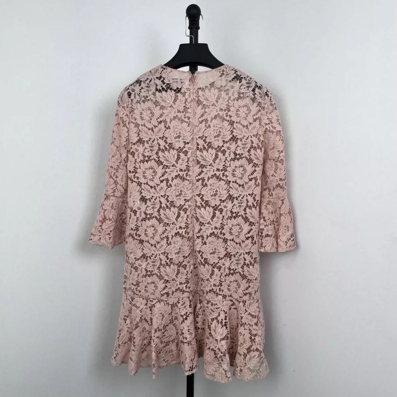 Valentino Valentino Classic Pink Lace Long Skirt Size M / US 6-8 / IT 42-44 - 4 Thumbnail
