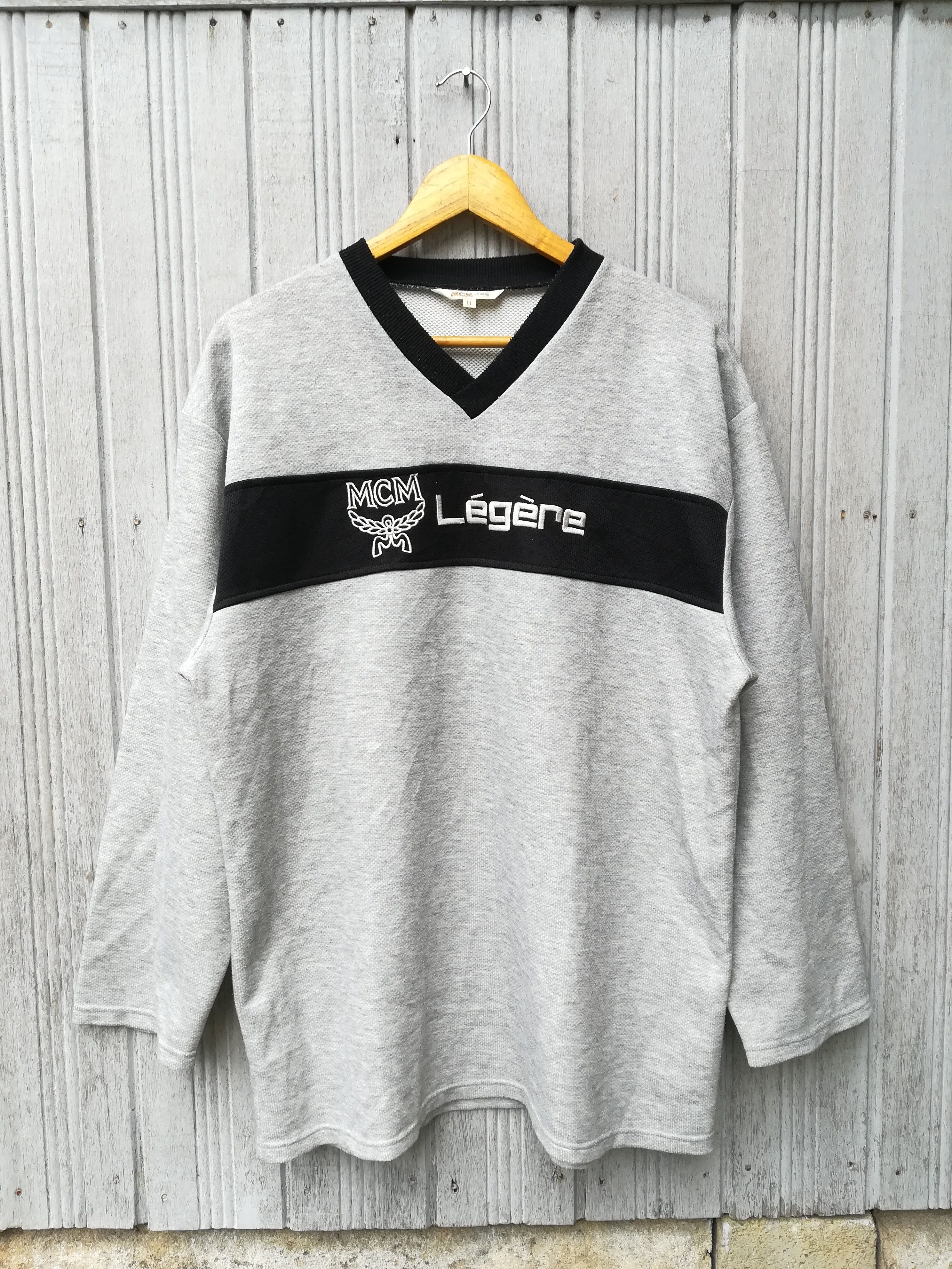 Vintage MCM LEGERE Center Logo Embroidered Sweatshirt Sweater Pullover Jumper main image 0