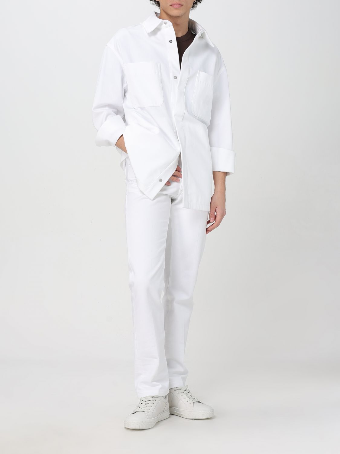 Fendi Fendi Shirt Men White Size US M / EU 48-50 / 2 - 2 Thumbnail