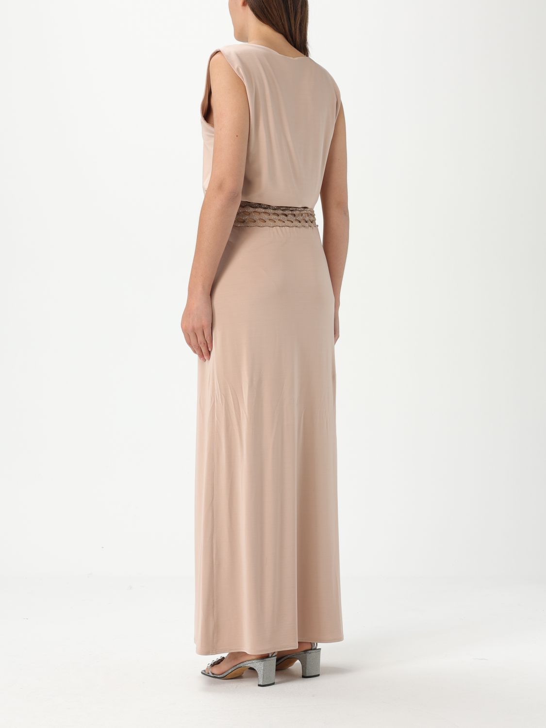 ワンピース GIORGIO ARMANI Woman Dress Blush Pink GW001049AF15530 U6071 Giorgio Armani - Pink Milano Jersey Keyhole Neck Twist Midi