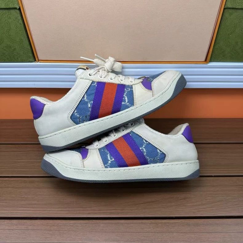 Gucci Gucci Dirty Sneakers in Blue Size 35 Size US 5 / IT 35 - 6 Thumbnail