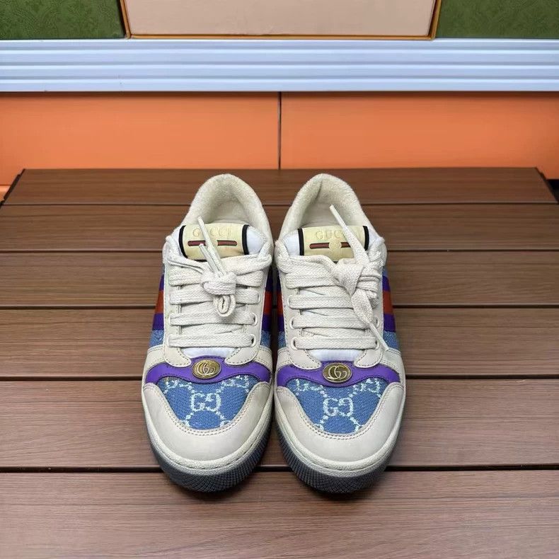 Gucci Gucci Dirty Sneakers in Blue Size 35 Size US 5 / IT 35 - 2 Thumbnail
