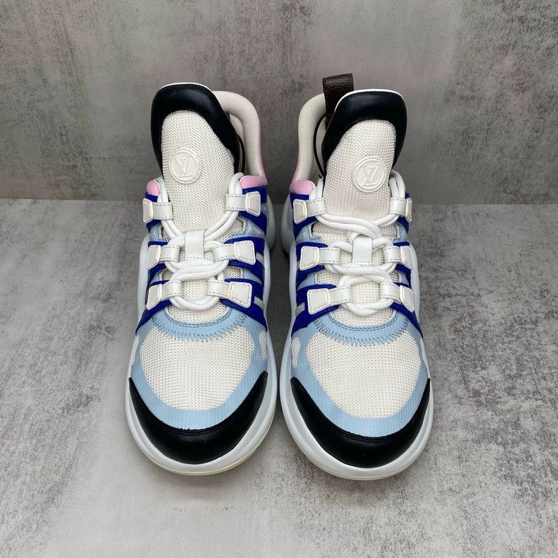 Louis Vuitton Blue and Pink Chunky Sneakers for Women Size US 8 / IT 38 - 5 Thumbnail