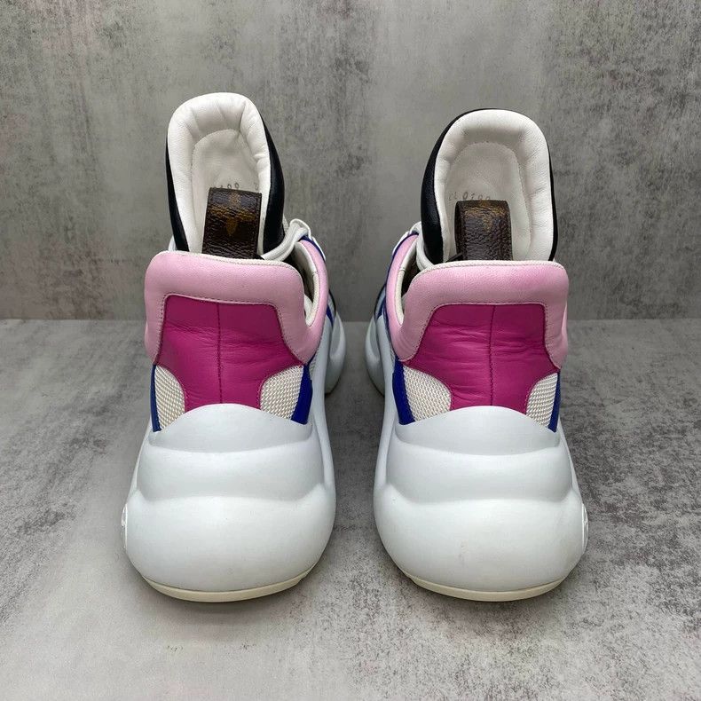 Louis Vuitton Blue and Pink Chunky Sneakers for Women Size US 8 / IT 38 - 3 Thumbnail