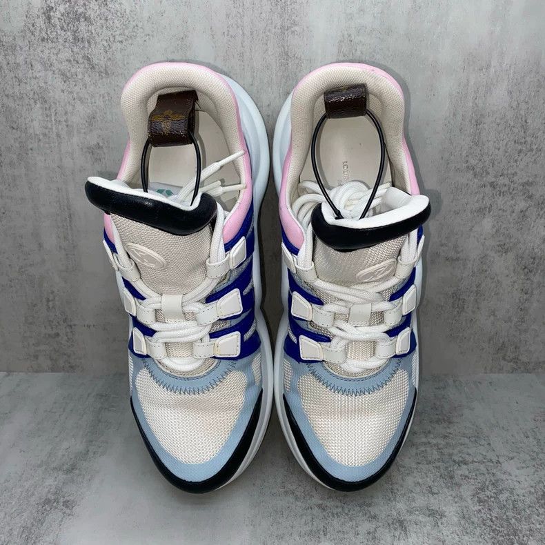 Louis Vuitton Blue and Pink Chunky Sneakers for Women Size US 8 / IT 38 - 4 Thumbnail
