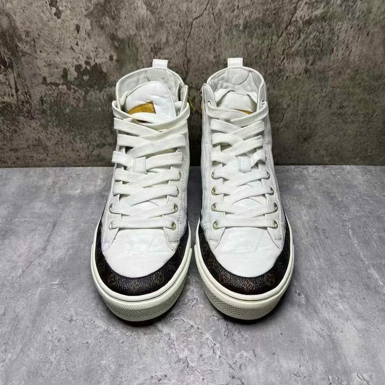 Louis Vuitton LOUIS VUITTON White Canvas High Top Sneakers Size US 6 / IT 36 - 2 Thumbnail