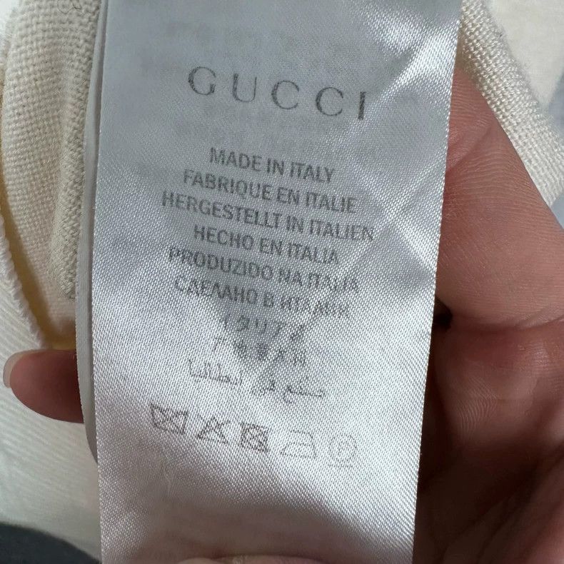 Gucci Gucci V-Neck Sweater with Bee Embroidery Size S / US 4 / IT 40 - 5 Thumbnail