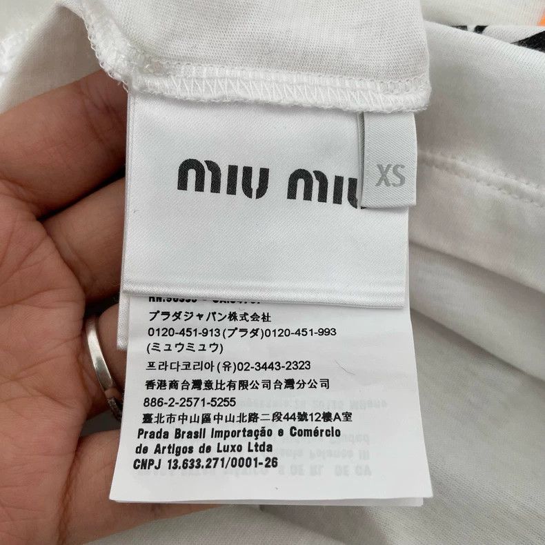 Miu Miu MiuMiu Short Logo Crop Top XS Size XS / US 0-2 / IT 36-38 - 3 Thumbnail