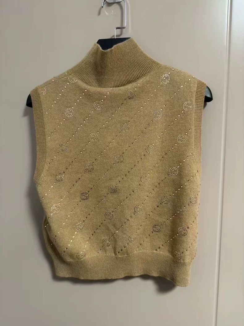 Gucci Gucci Rhinestone Cashmere Sweater Top Size S / US 4 / IT 40 - 2 Thumbnail