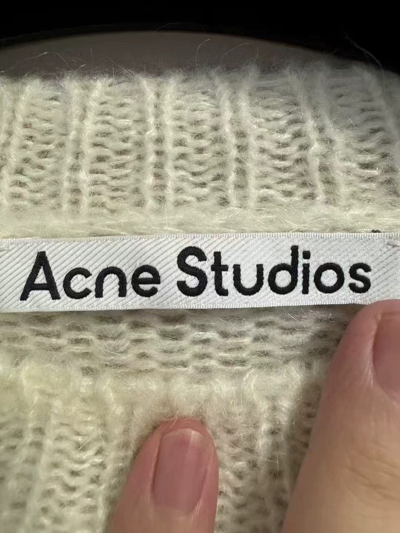 Acne Studios Green and White Striped Knit Sweater Size XS / US 0-2 / IT 36-38 - 3 Thumbnail