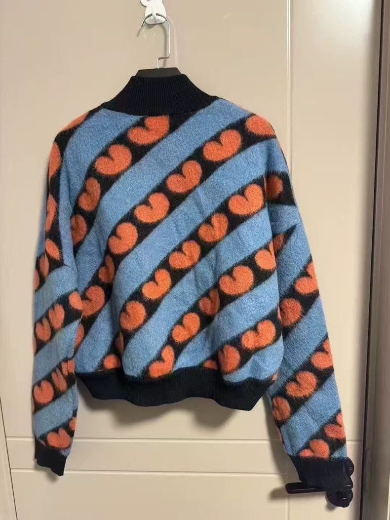 Marni Marni Heart Pattern Sweater in Blue Size S / US 4 / IT 40 - 2 Thumbnail