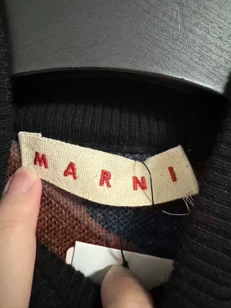 Marni Marni Heart Pattern Sweater in Blue Size S / US 4 / IT 40 - 3 Thumbnail