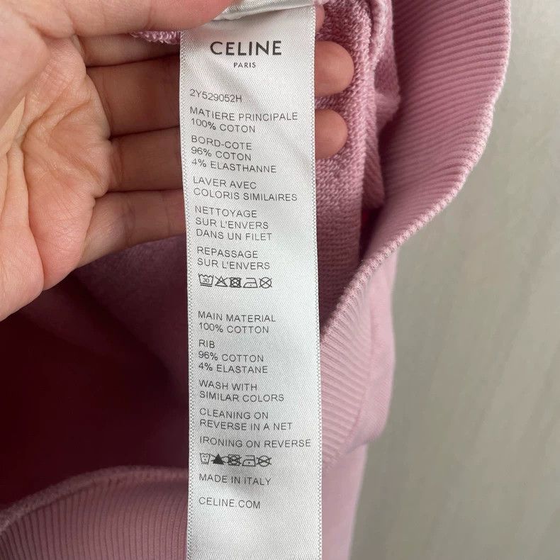 Celine Celine Pink Hooded Logo Sweatshirt Size XS / US 0-2 / IT 36-38 - 2 Thumbnail