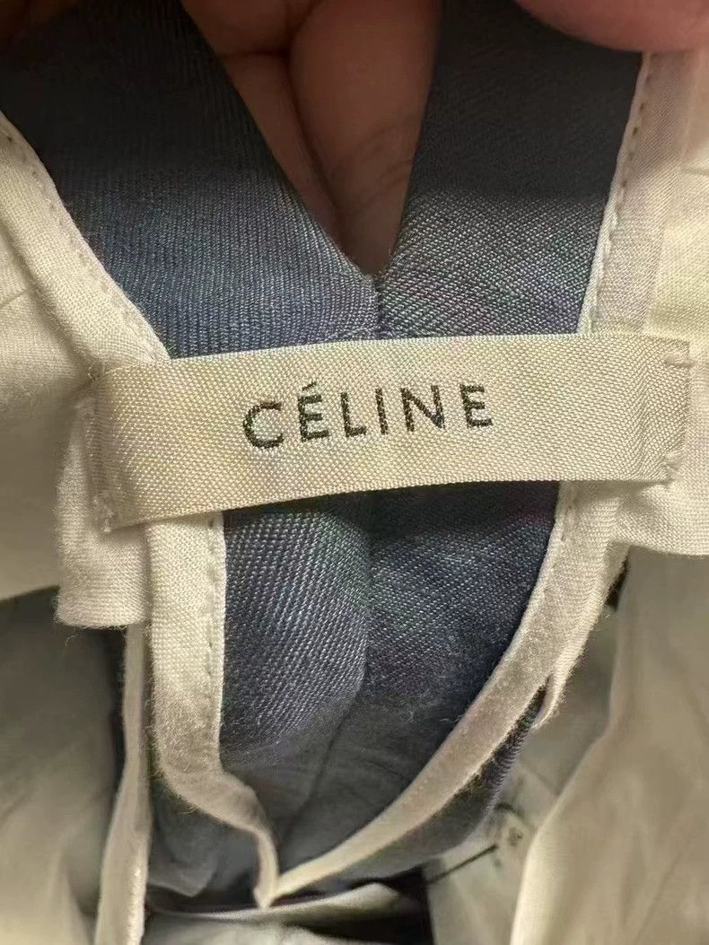 Celine Celine Wool Wide-Leg Trousers Size 36 Size 36" / US 14 / IT 50 - 3 Thumbnail