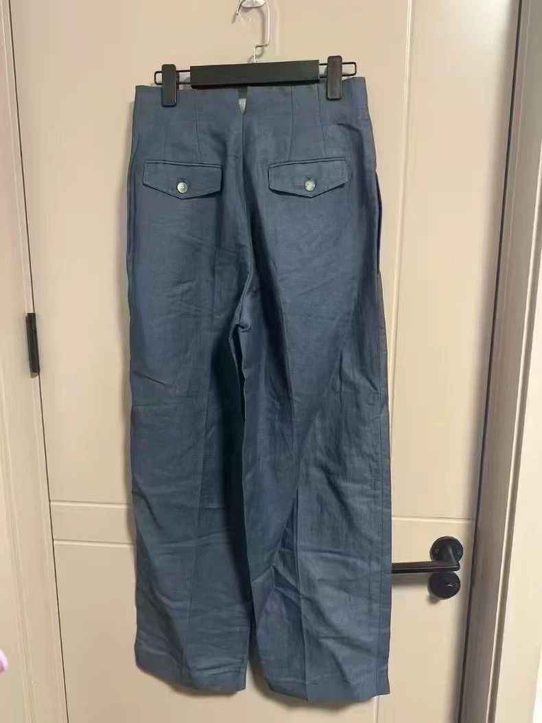 Celine Celine Wool Wide-Leg Trousers Size 36 Size 36" / US 14 / IT 50 - 2 Thumbnail