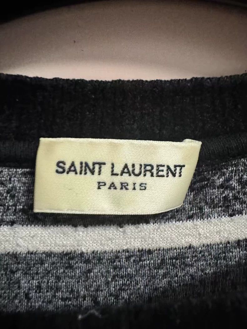 Saint Laurent Paris Black and White Striped Long Sleeve Top Size XL / US 12-14 / IT 48-50 - 3 Thumbnail