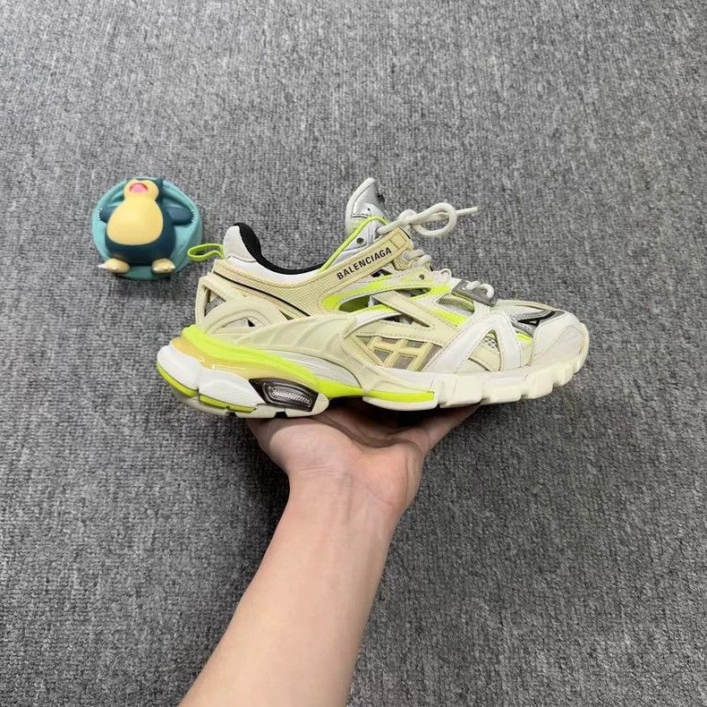 Balenciaga Balenciaga Track 2.0 White/Neon Green Sneakers Size US 6 / IT 36 - 5 Thumbnail