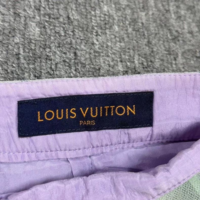 Louis Vuitton Blue Green Short Pants with Small Holes Size 40" / US 18 - 3 Thumbnail