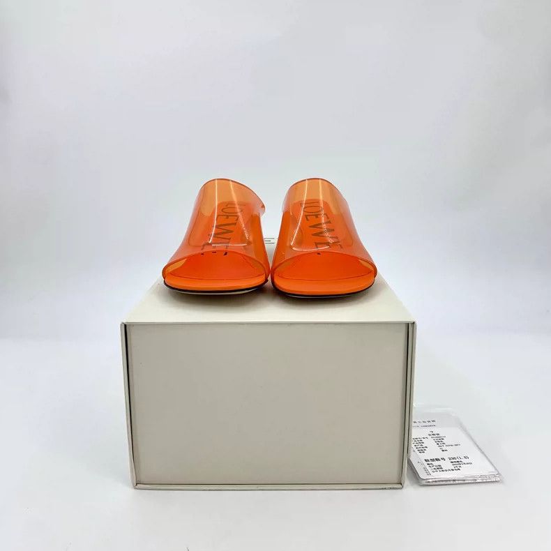 Loewe Orange Transparent High Heel Sandals by Loewe Size US 6 / IT 36 - 8 Thumbnail