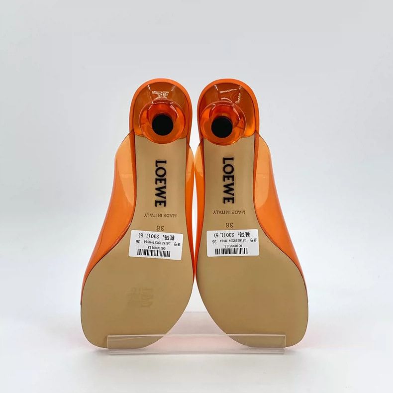 Loewe Orange Transparent High Heel Sandals by Loewe Size US 6 / IT 36 - 5 Thumbnail