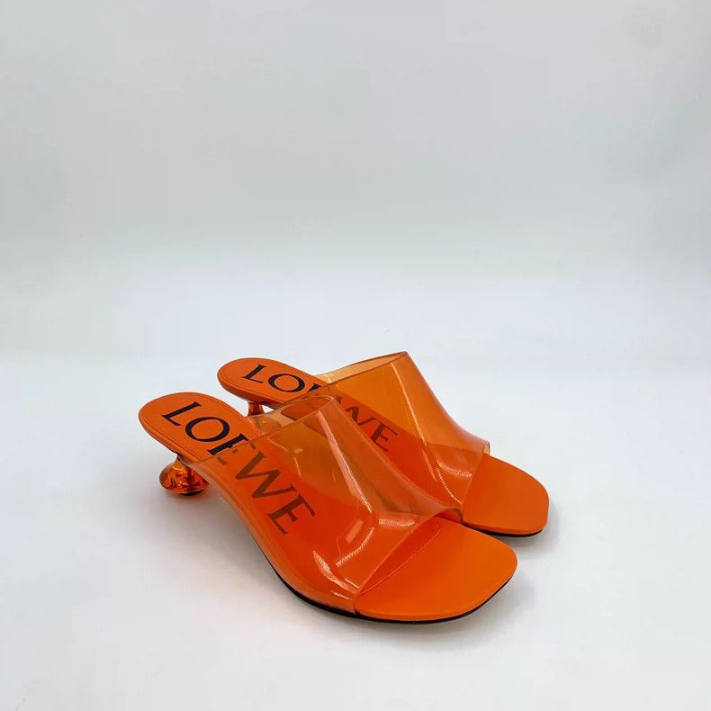 Loewe Orange Transparent High Heel Sandals by Loewe Size US 6 / IT 36 - 2 Thumbnail