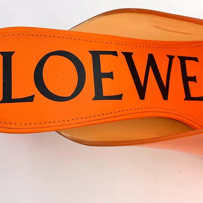 Loewe Orange Transparent High Heel Sandals by Loewe Size US 6 / IT 36 - 7 Thumbnail