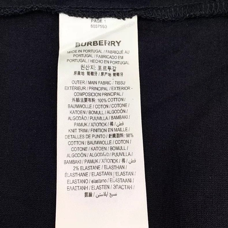 Burberry Black Burberry Logo Cotton Short Sleeve T-shirt Size M / US 6-8 / IT 42-44 - 7 Thumbnail