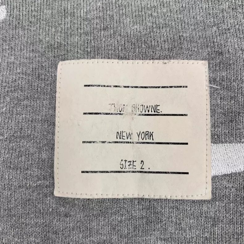 Thom Browne Gray Dog Embroidered Long Sleeve Sweatshirt Size M / US 6-8 / IT 42-44 - 5 Thumbnail