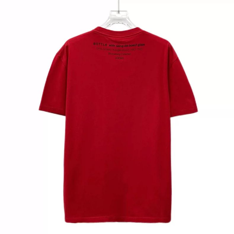 Loewe Loewe Red Cotton Graphic Short Sleeve T-Shirt Size S / US 4 / IT 40 - 2 Thumbnail