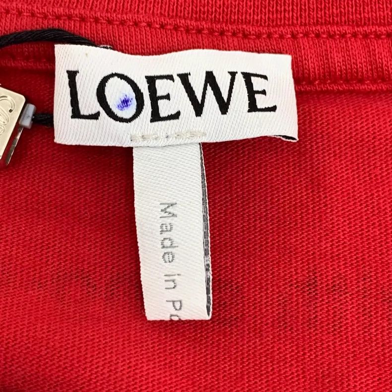 Loewe Loewe Red Cotton Graphic Short Sleeve T-Shirt Size S / US 4 / IT 40 - 5 Thumbnail