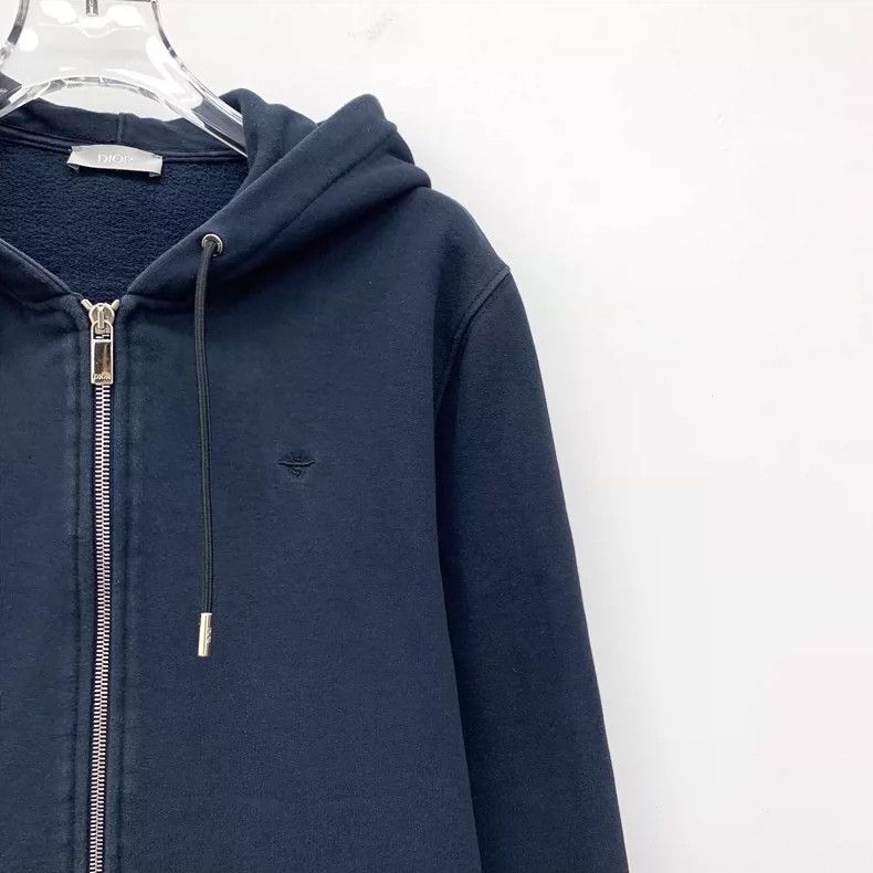 Dior Dior Dark Blue Bee Embroidered Hooded Sweatshirt Size XS / US 0-2 / IT 36-38 - 3 Thumbnail