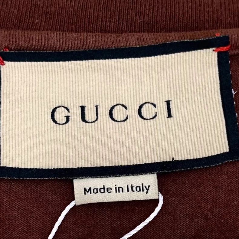 Gucci Gucci Brown Logo Cotton Short Sleeve T-Shirt Size M / US 6-8 / IT 42-44 - 6 Thumbnail