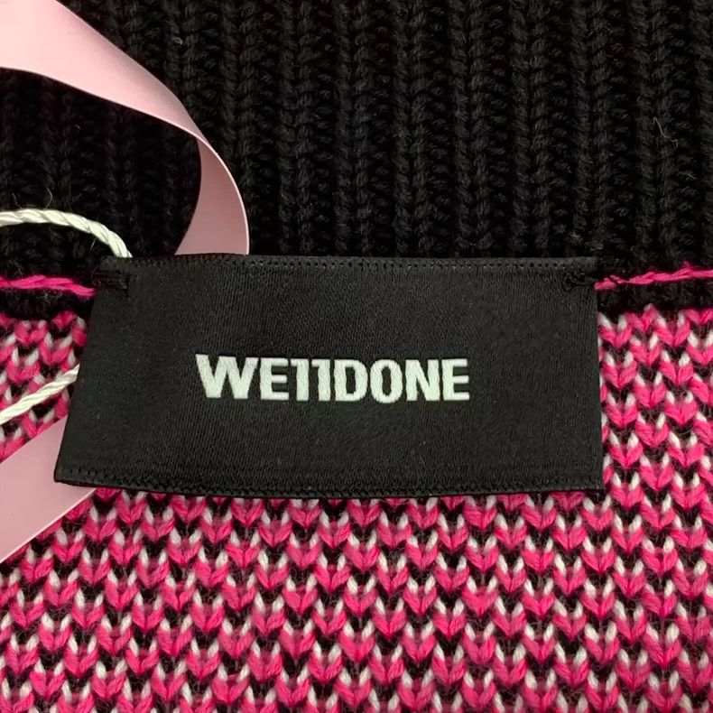 WE11DONE We11done Pink Knit Sweater with Graphic Design Size S / US 4 / IT 40 - 5 Thumbnail