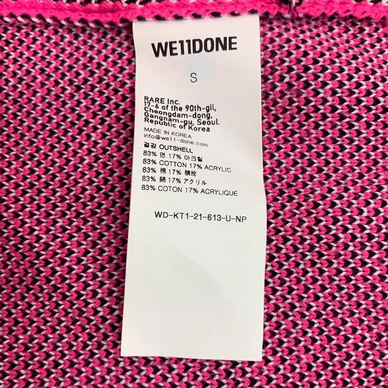 WE11DONE We11done Pink Knit Sweater with Graphic Design Size S / US 4 / IT 40 - 6 Thumbnail