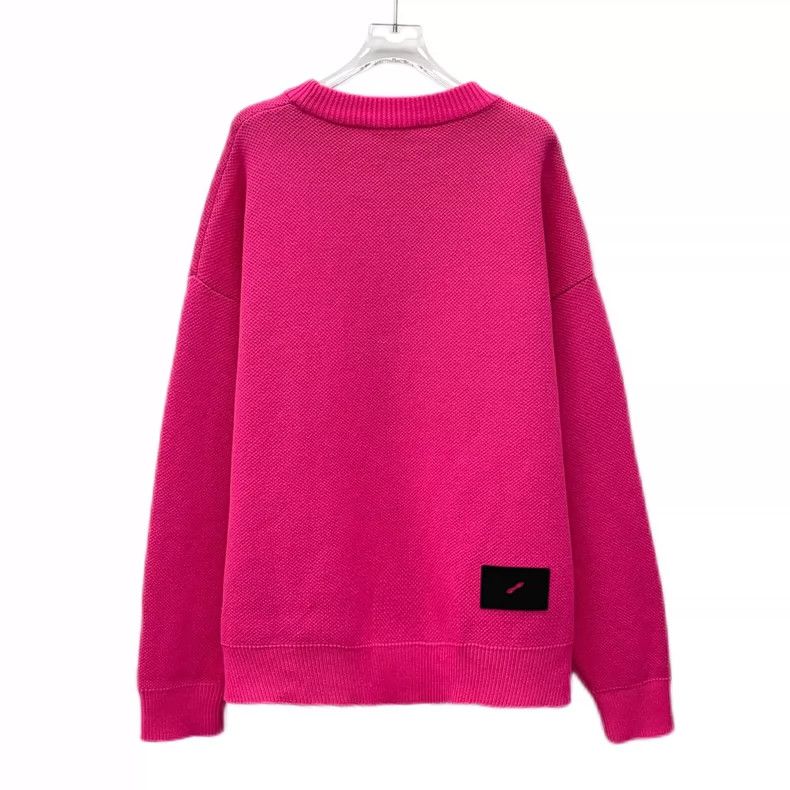 WE11DONE We11done Pink Knit Sweater with Graphic Design Size S / US 4 / IT 40 - 2 Thumbnail