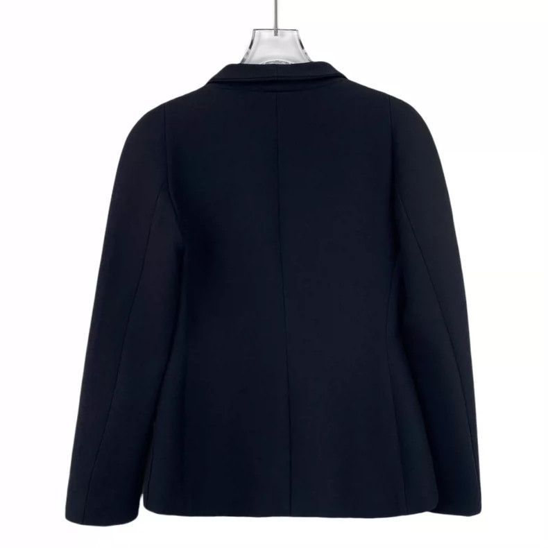 Dior Christian Dior Black Wool Long Sleeve Blazer Size XXS / US 00 / IT 34 - 2 Thumbnail