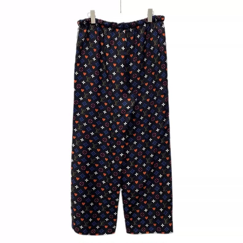 Louis Vuitton Louis Vuitton Color Logo Silk Wide-Leg Pants Size 42" / US 20 - 2 Thumbnail