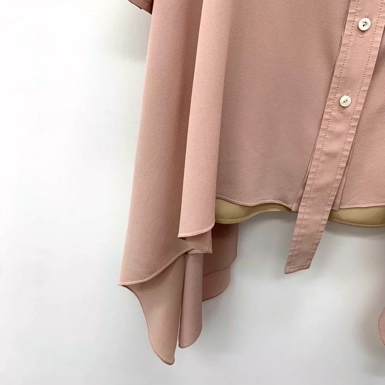 Louis Vuitton Pink Silk Long Sleeve Button-Up Dress Size M / US 6-8 / IT 42-44 - 5 Thumbnail