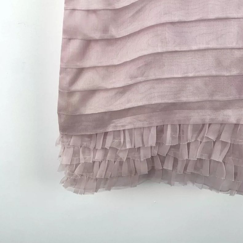 Miu Miu Pink Silk Spaghetti Strap Cake Dress Size XS / US 0-2 / IT 36-38 - 4 Thumbnail