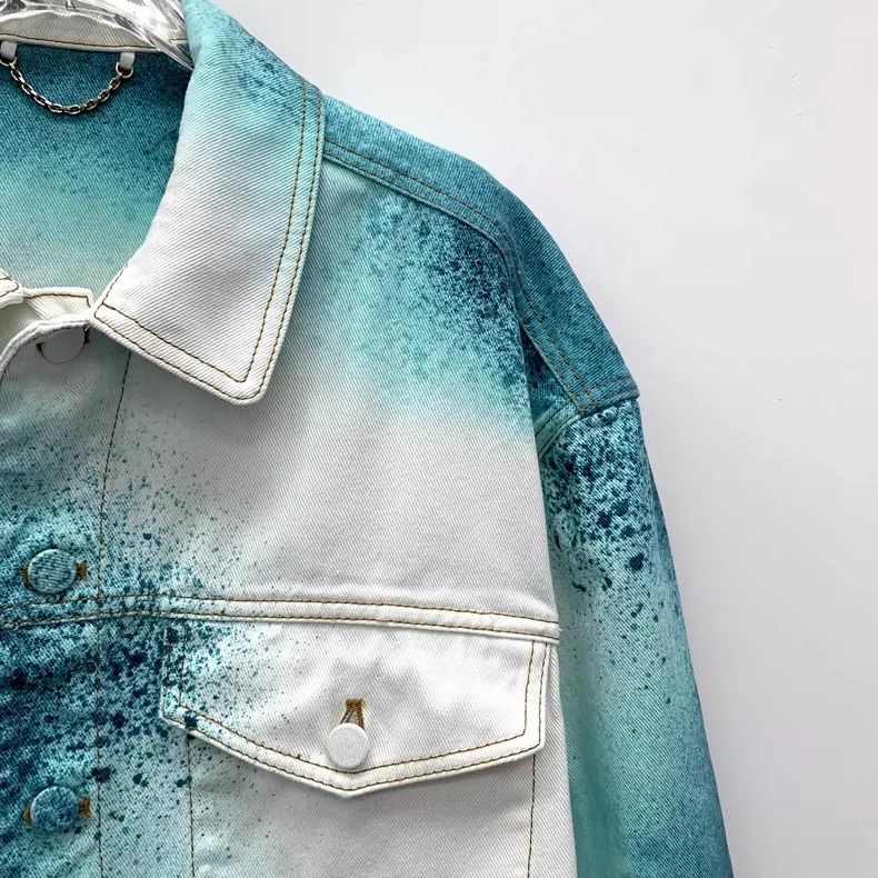 Louis Vuitton Louis Vuitton Colorful Logo Denim Jacket Size M / US 6-8 / IT 42-44 - 3 Thumbnail