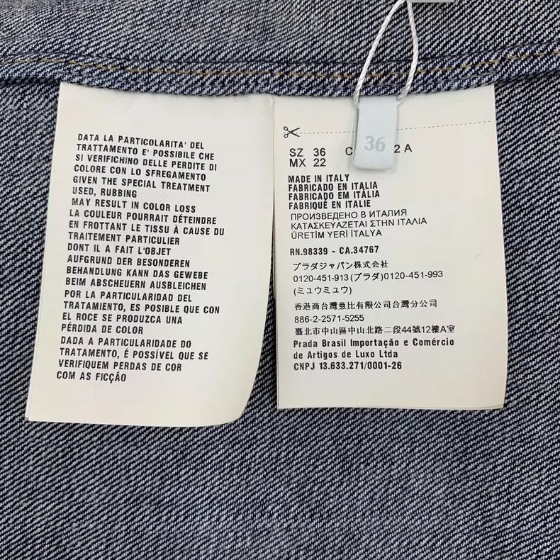 Prada Prada Dark Blue Cotton Short Sleeve Shirt Size XS / US 0-2 / IT 36-38 - 7 Thumbnail