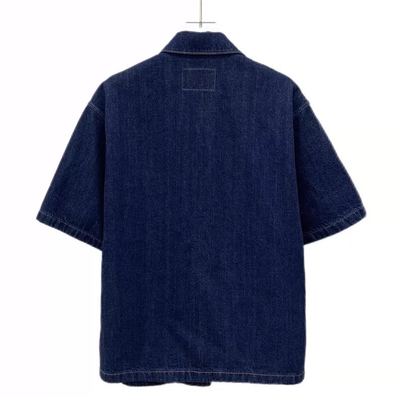 Prada Prada Dark Blue Cotton Short Sleeve Shirt Size XS / US 0-2 / IT 36-38 - 2 Thumbnail